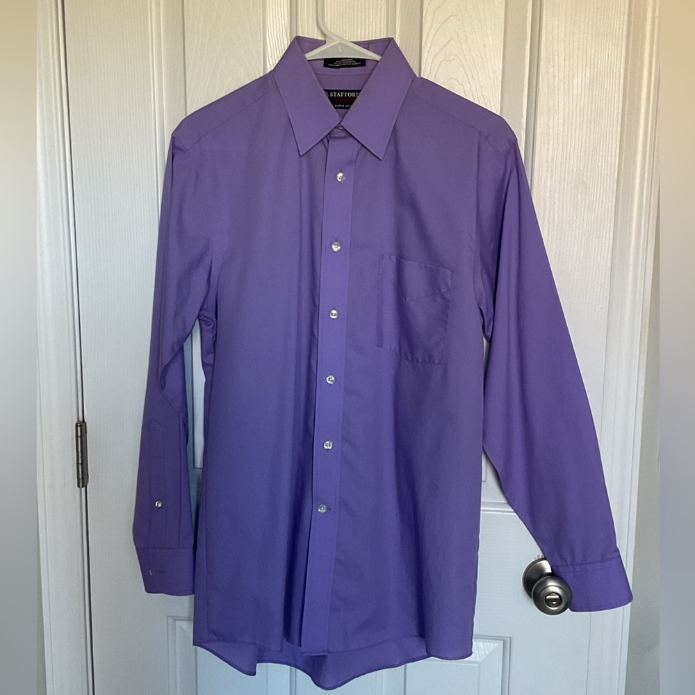 Stafford Men's Lavender Dress Shirt
